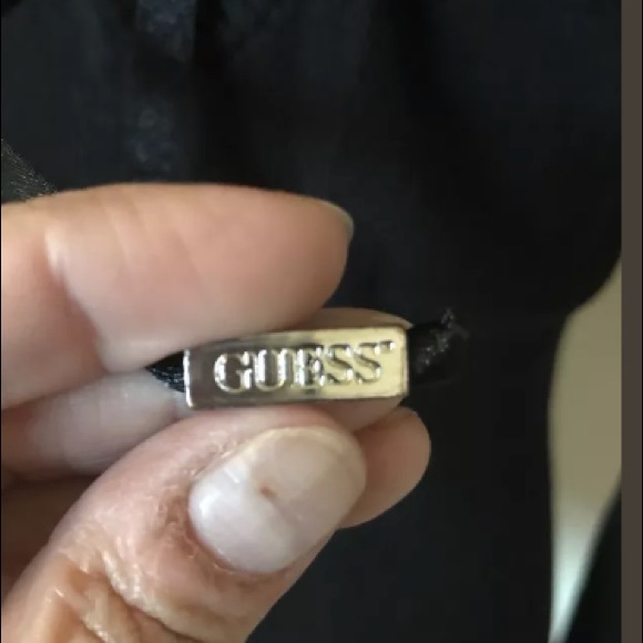 Guess || Black Rhinestone Lace Up Sweater - Picture 6 of 7